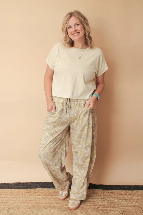 BOHDI CAMO MIX BARREL SWEAT PANT