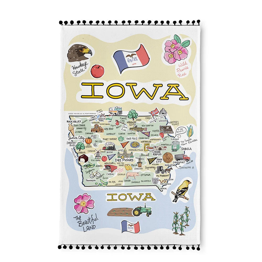 IOWA TEA TOWEL BY SWIG