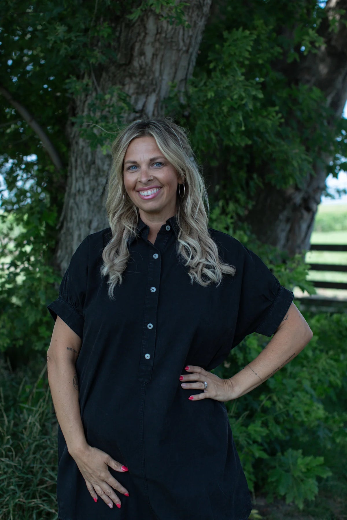 LUELLA MINERAL WASHED MINI SHIRT DRESS