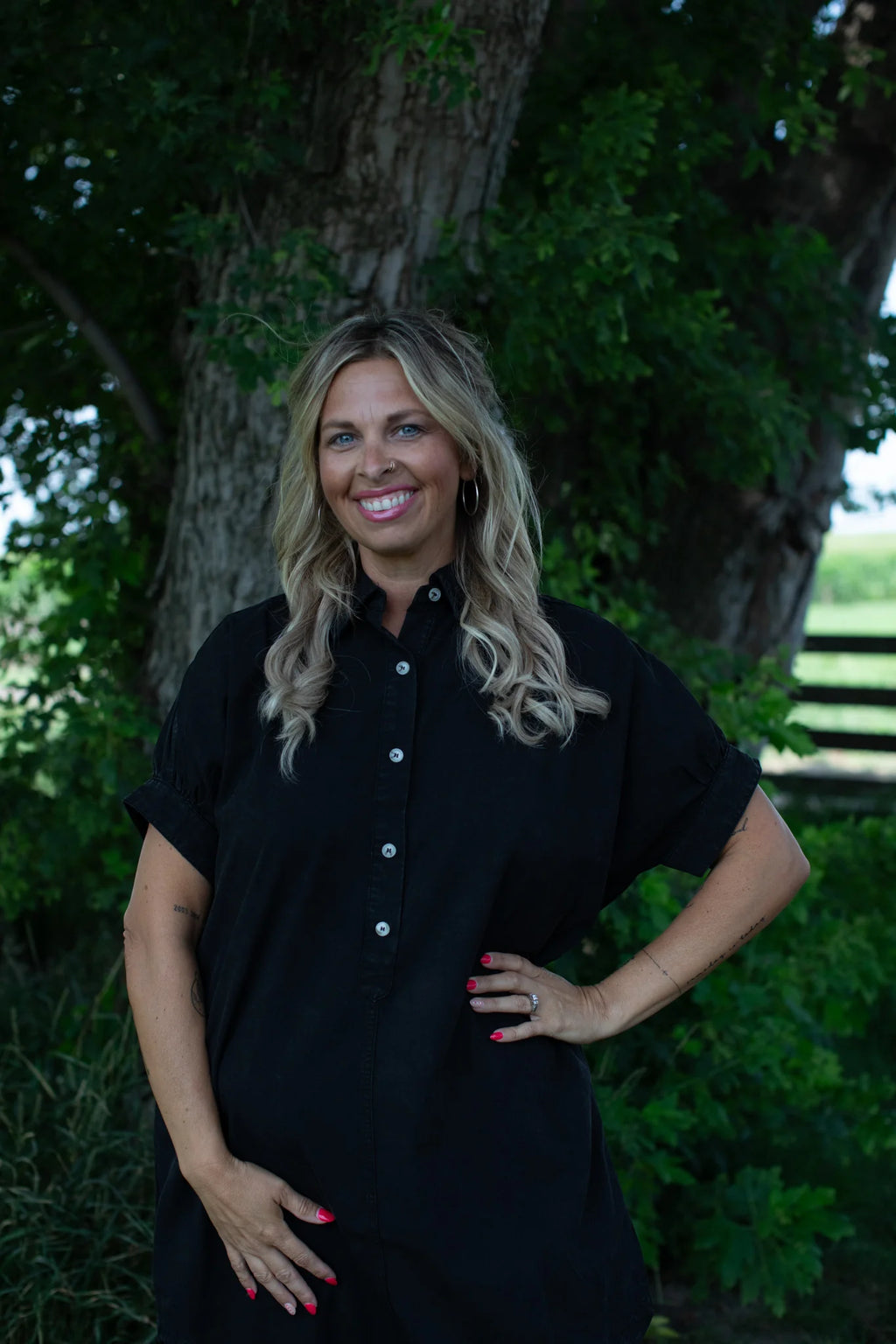 LUELLA MINERAL WASHED MINI SHIRT DRESS
