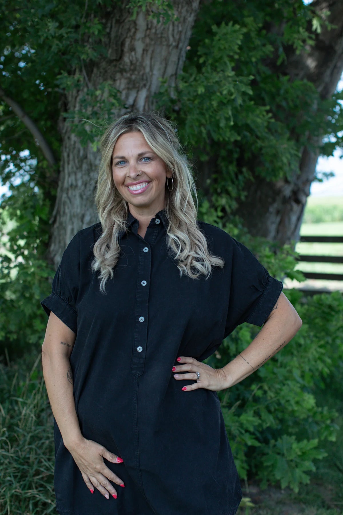 LUELLA MINERAL WASHED MINI SHIRT DRESS