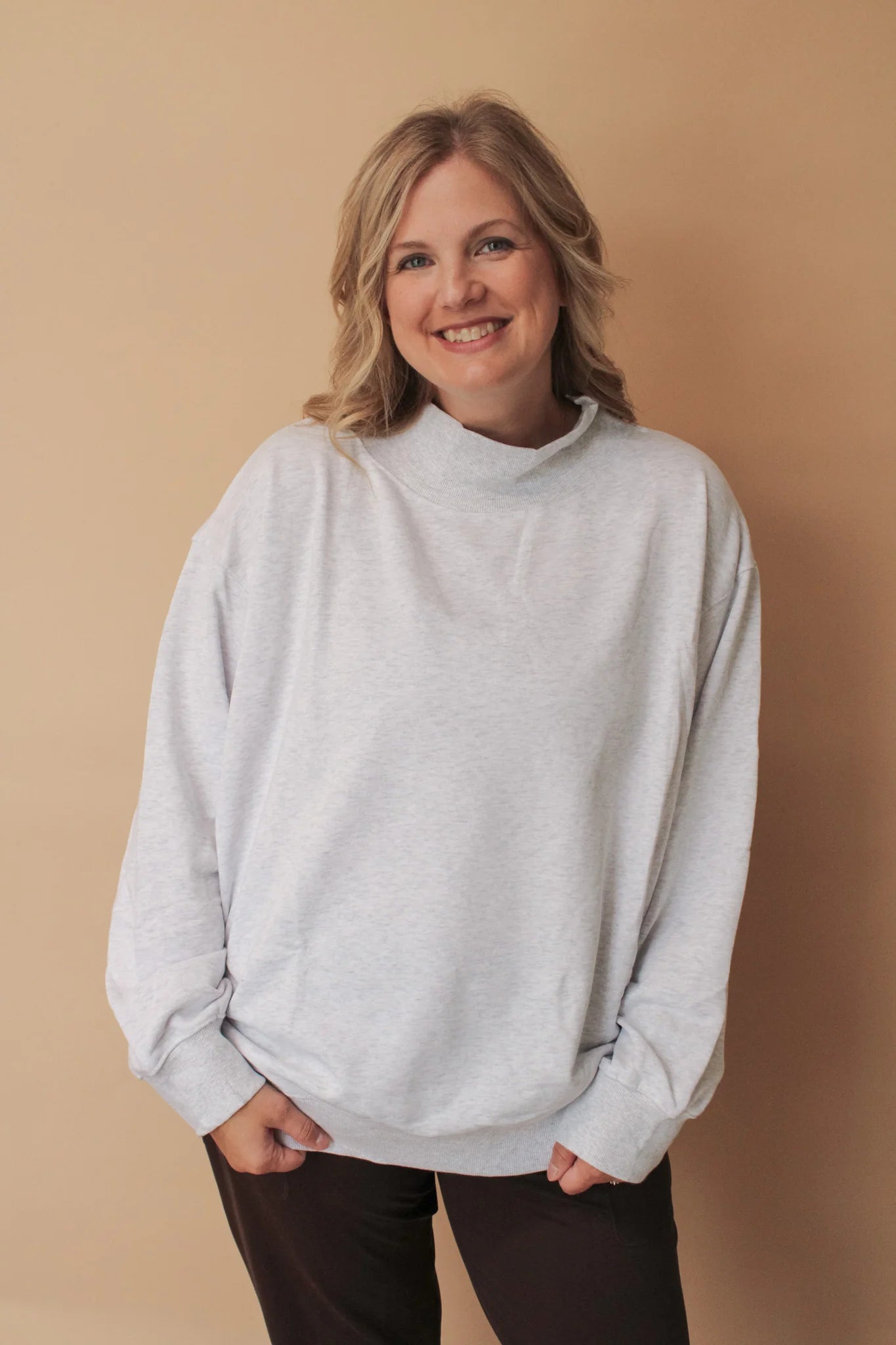 PAIGE REG/CURVY OVERSIZED MOCKNECK