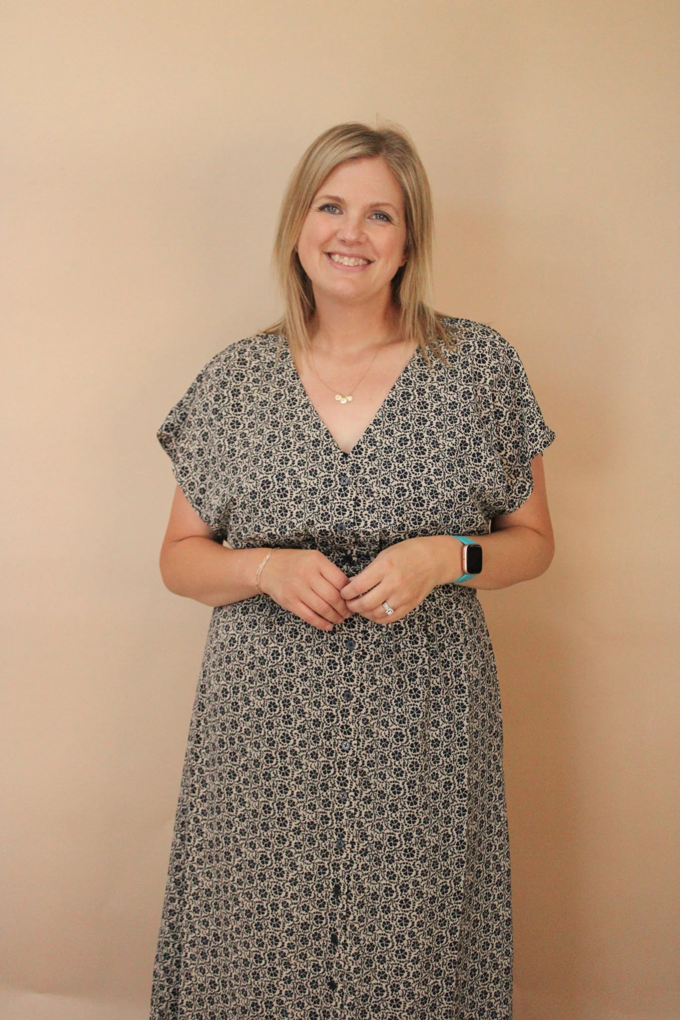 SANNA IRIS FLORAL MIDI DRESS